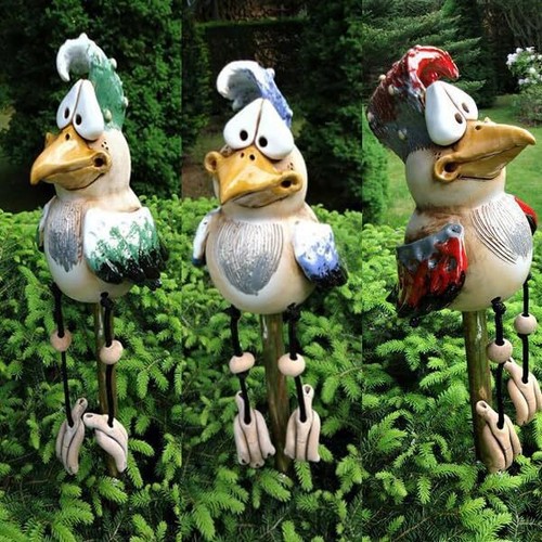 Hühner deko gartendeko - 3x,