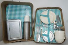 Camping Koffer Picknick Koffer DDR Brotdose Thermokanne Thermobehälter Besteck .