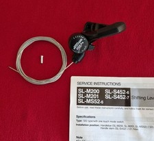 Shimano SL-M201 SIS Daumenschalthebel, 7-fach, rechts, inkl. Schaltzug,NOS,Retro