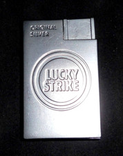 Lucky Strike - Feuerzeug - Orig. Silver - Chrom matt - Gas - Sammler