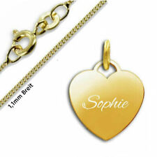 Taufkette, Kindekette Herz mit Panzerkette, Gravur-Echt Gold 333(8 Karat)- neu