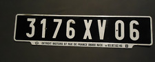 1 OLDTIMER Nummernschild Kfz Kennzeichen Frankreich 1950 - 1993 - Dep. Nizza 06