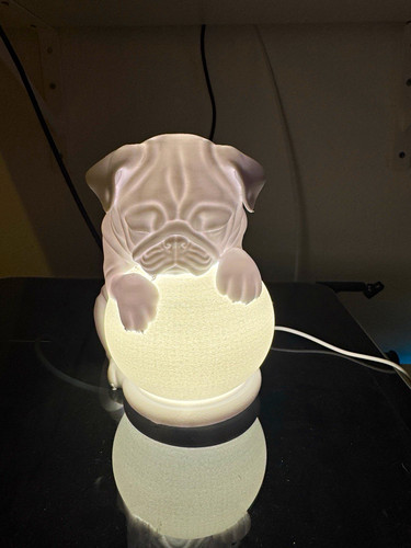 Led nachtlicht tischlampe - led, mops