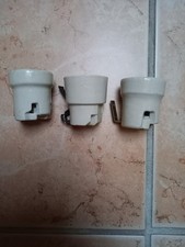 3x alte Keramik / Porzellan Fassung E27