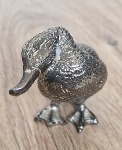 Enten metallfigur silber - metallfigur,