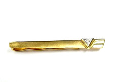 2484 Gold 585 Krawattenclip mit ca. 0,05 ct Brillant