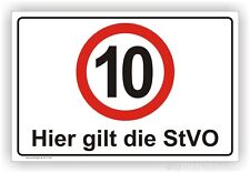 Schild Warnung  Werksgelände hier gilt die StVO Betriebsgelände Warnschild