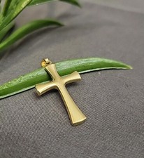 333 / 8 K Gold Anhänger Kreuz Kettenanhänger Spiegelnd & Teil Mattiert Schmuck