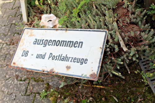 Blechschild original alt db - original,
