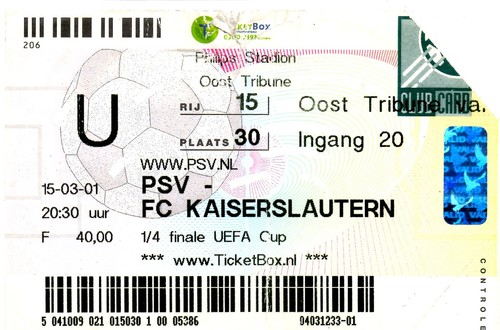 Ticket psv eindhoven - ticket,