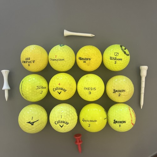 Gelbe golfbälle 4 - tees,