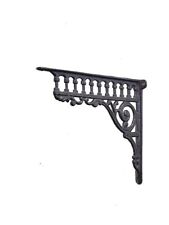 2 Regalwinkel Regalstützen Wandwinkel Antik Stil aus Gusseisen  T: 27 cm (9661)