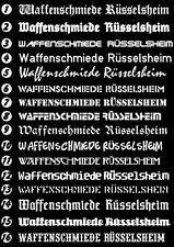 AUFKLEBER "WAFFENSCHMIEDE Rüsselsheim Opel ca. 90 cm - 16 Schriften zur Wahl