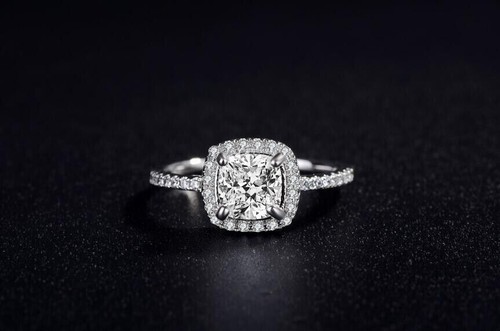 Pave cushion cut simulierter - pave,