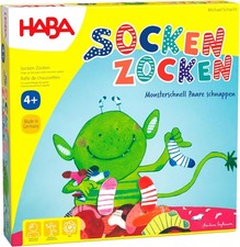 HABA Socken Zocken Reaktionsspiel Suchspiel ab 4 Jahre Familienspiel Kinder