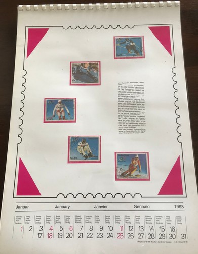Briefmarken kalender 1998 - briefmarken,