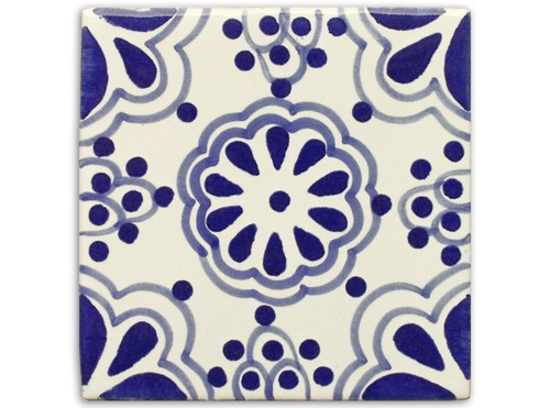 Handbemalte fliese lace azul - handbemalte, "lace
