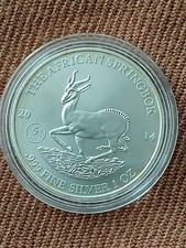 Gabun 1000 Francs CFA "Springbock" 2014 1Oz Silber .999