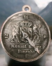 1x Anhänger Bieruhr König Ludwig II Münze Trachtenschmuck,Bierzähler,Spaß,Party