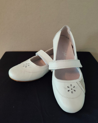 Weiße leder mary - leder-mary-janes, /