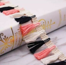 2m Fransenborte 40mm schwarz