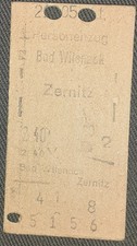 DDR Fahrkarte "Bad Wilsnack -
