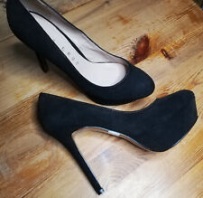 *LOLA CRUZ*Sky High Heel SEXI Pumps* Plateau *Wildleder* Gr.38* Schwarz* NEU