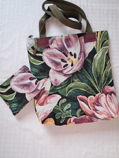Tasche gobelin große blüten - tasche, gobelin,
