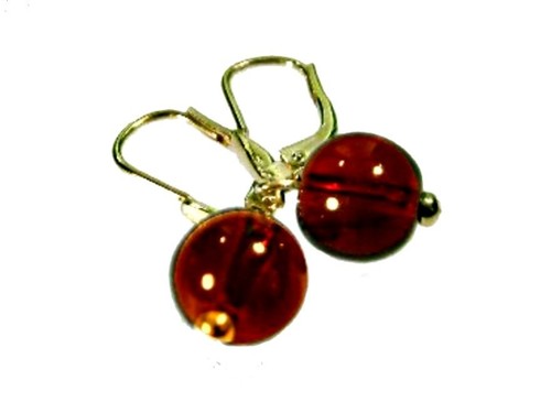 Granat perlen ohrringe gold - granat,