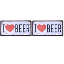  Set of 2 Retro-Metallschilder