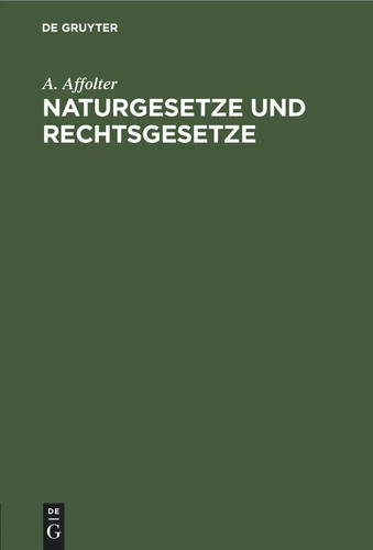 Affolter naturgesetze und - naturgesetze,
