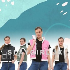 Damen Frauen Fell gefüttert