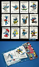 12 versch. 3D SCHLÜMPFE SCHLUMPF KULLERAUGEN KNIBBELBILD AUFKLEBER 70er Beutel *