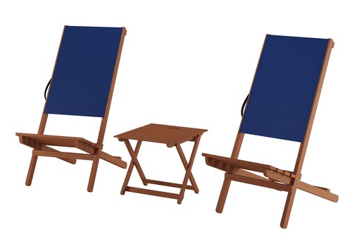Blauer strandstuhl set - blauer, strandstuhl-set