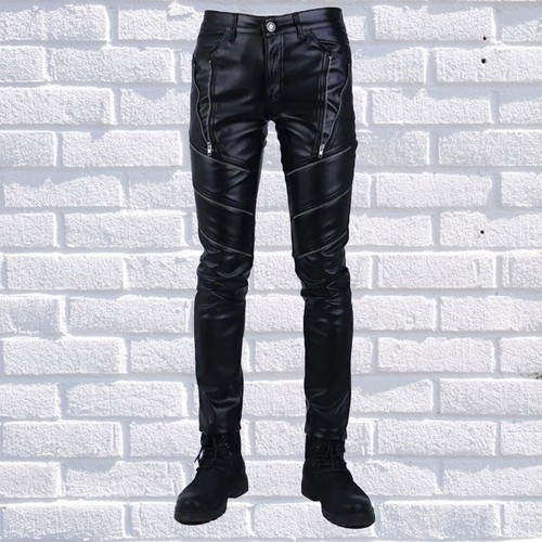 Herren schwarz leder hose - herren,