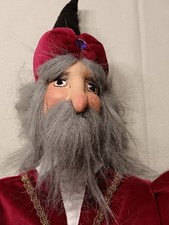  Dresdner Handpuppe  Kasperpuppe Zauberer mit Beinen 60 cm lang. Unbespielt