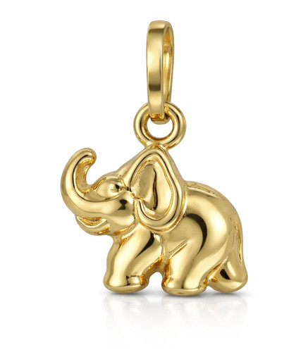 Echt gold 333 kleiner elefant - gold,