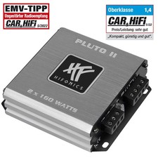 Hifonics Pluto II Micro Auto 2 Kanal Verstärker 2x 160 Watt RMS an 2 Ohm stabil