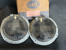 2x Opel Kadett B Olympia A Scheinwerfer Glas Rahmen Hella (G601) NEU NOS