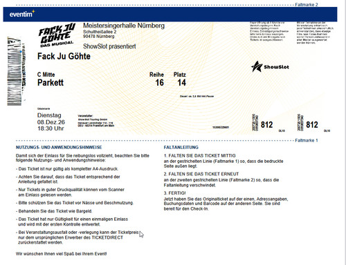 Tickets für das - 2,