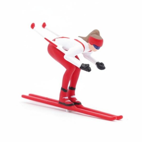 Skifahrer figur bemalt - skifahrer,