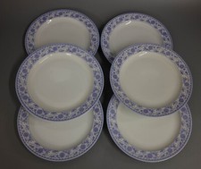 6 x Kuchenteller Teller Arzberg ( Alte Marke) Blauer Blümchen Rand 20 cm
