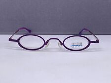 Creativ Brille Damen Rund Oval Lila kleine Gläser Metall Germany 1083