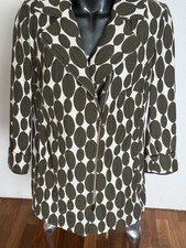 Long - Blazer , Long- Jacke ULLA-POPKEN 44 46 beige / olivgrün