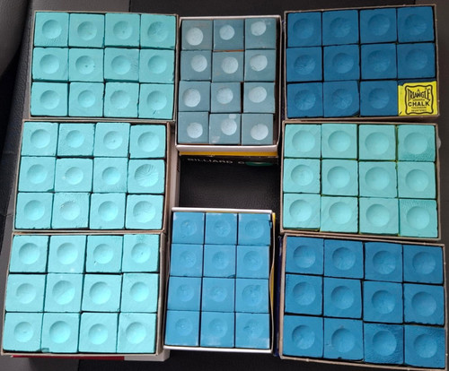 Billiardkreide blau und - billiardkreide,