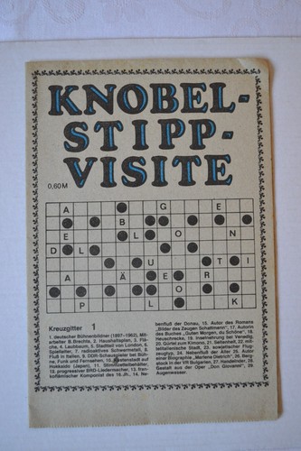 Ddr knobel stipp visite - ddr, knobel-stipp-visite