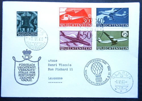 Flugpostbrief liechtenstein - flugpostbrief,