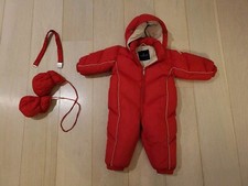 Moncler Daunen Schneeanzug 12-18 Monate Rot Baby Kleinkind Overall