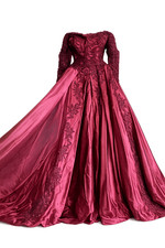 Elegantes abendkleid bordeaux - elegantes,