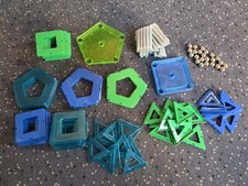 Geomag Konvolut, gebraucht, ca.147 Teile als Ersatz oder Ergänzung.